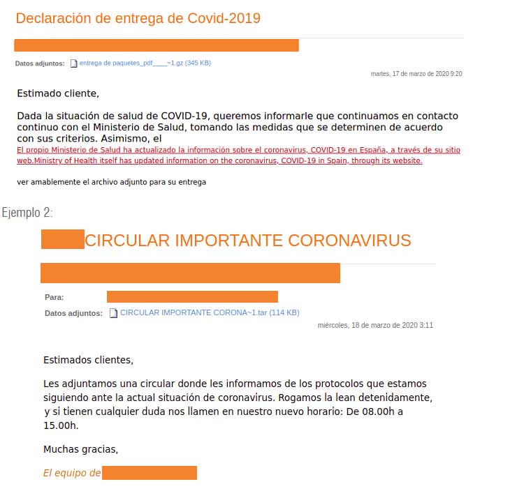 estafa coronavirus