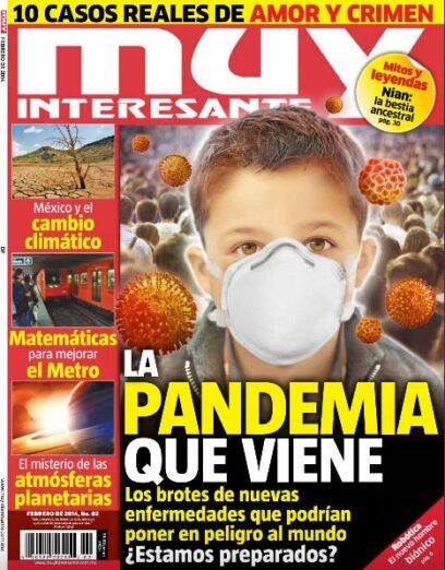 Portada de muy Interesante prediciendo la Covid 19 en 2014