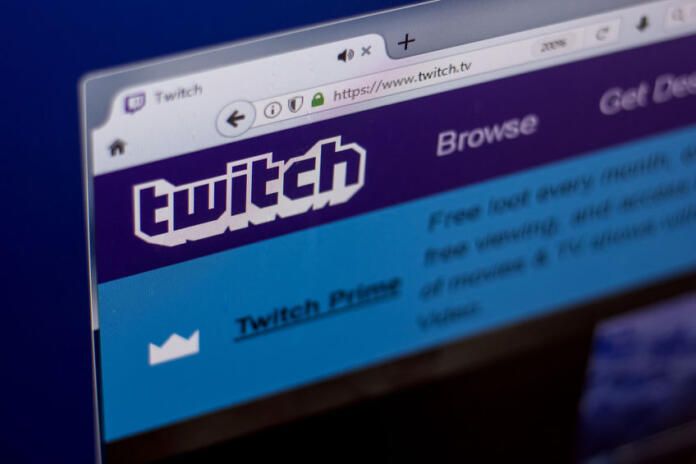 Homepage of Twitch service on the display of PC. Homepage of Twitch service on the display of PC.