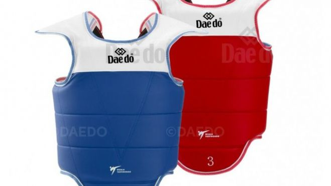 El peto de taekwondo Daedo, un clásico en seguridad de este deporte