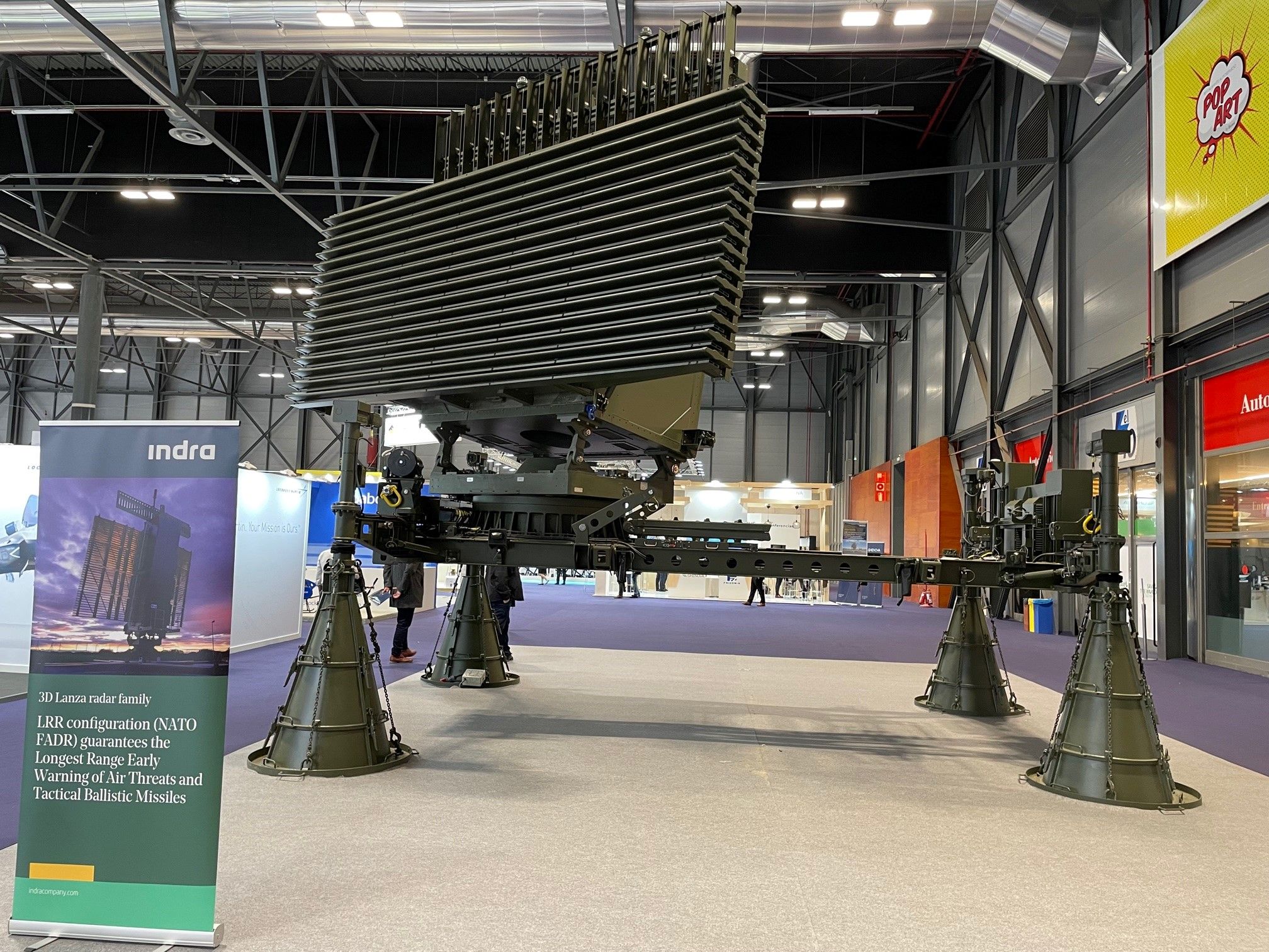 El radar Lanza 3D de Defensa Aérea Desplegable (DADR) de Indra.