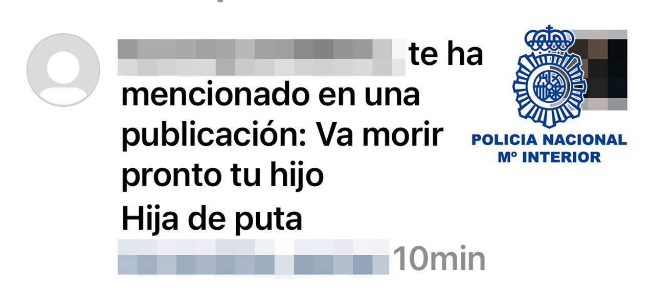 Uno de los mensajes que presuntamente mandó la detenida a Candela Peña Uno de los mensajes que presuntamente mandó la detenida a Candela Peña