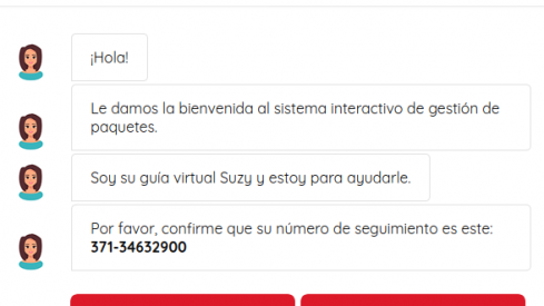 Falso chat bot de Correos