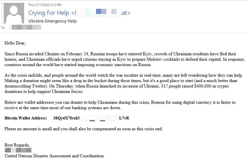Ukraine Charity Scam 1