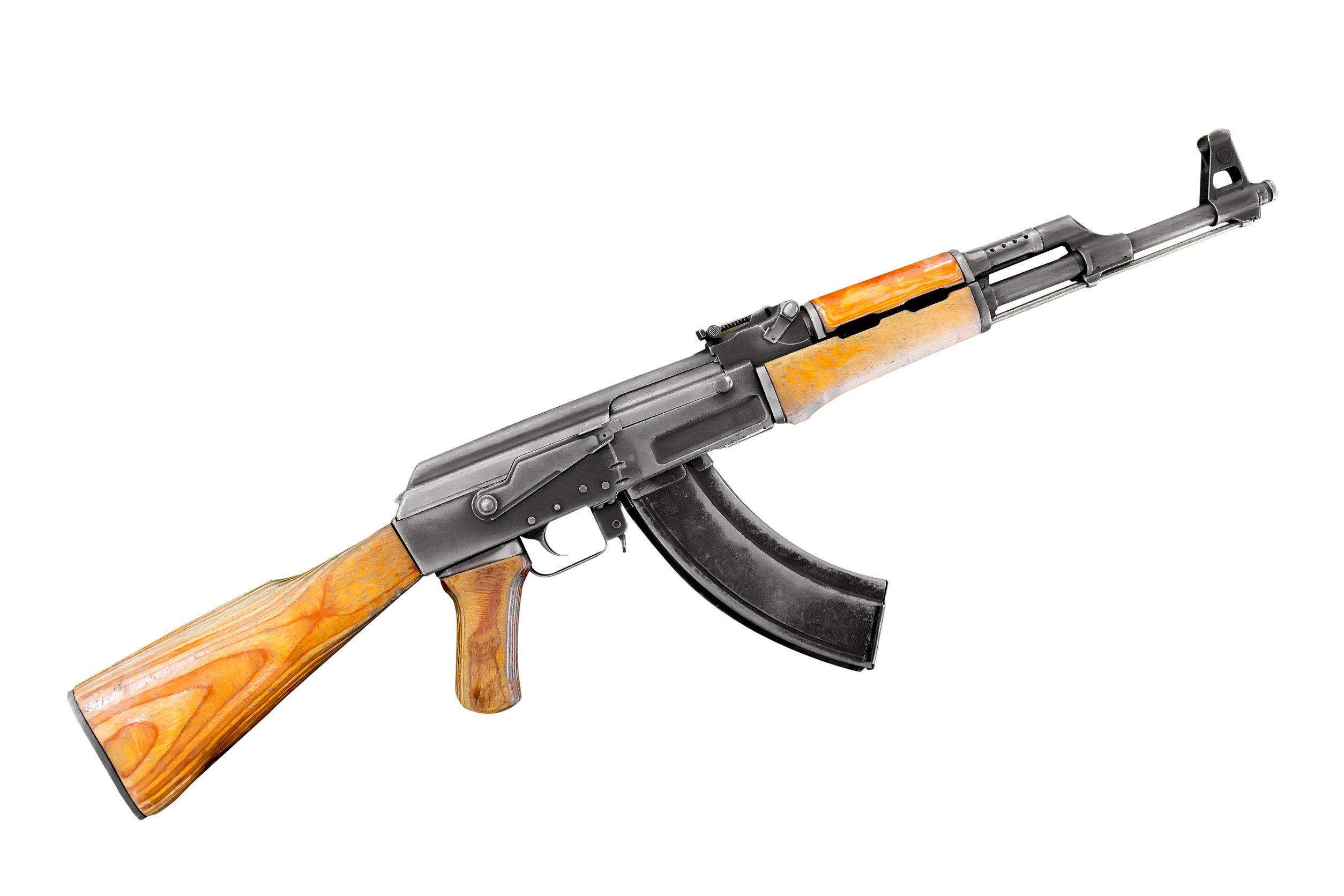 Rifle de asalto ruso y soviético AK47 o AKM.