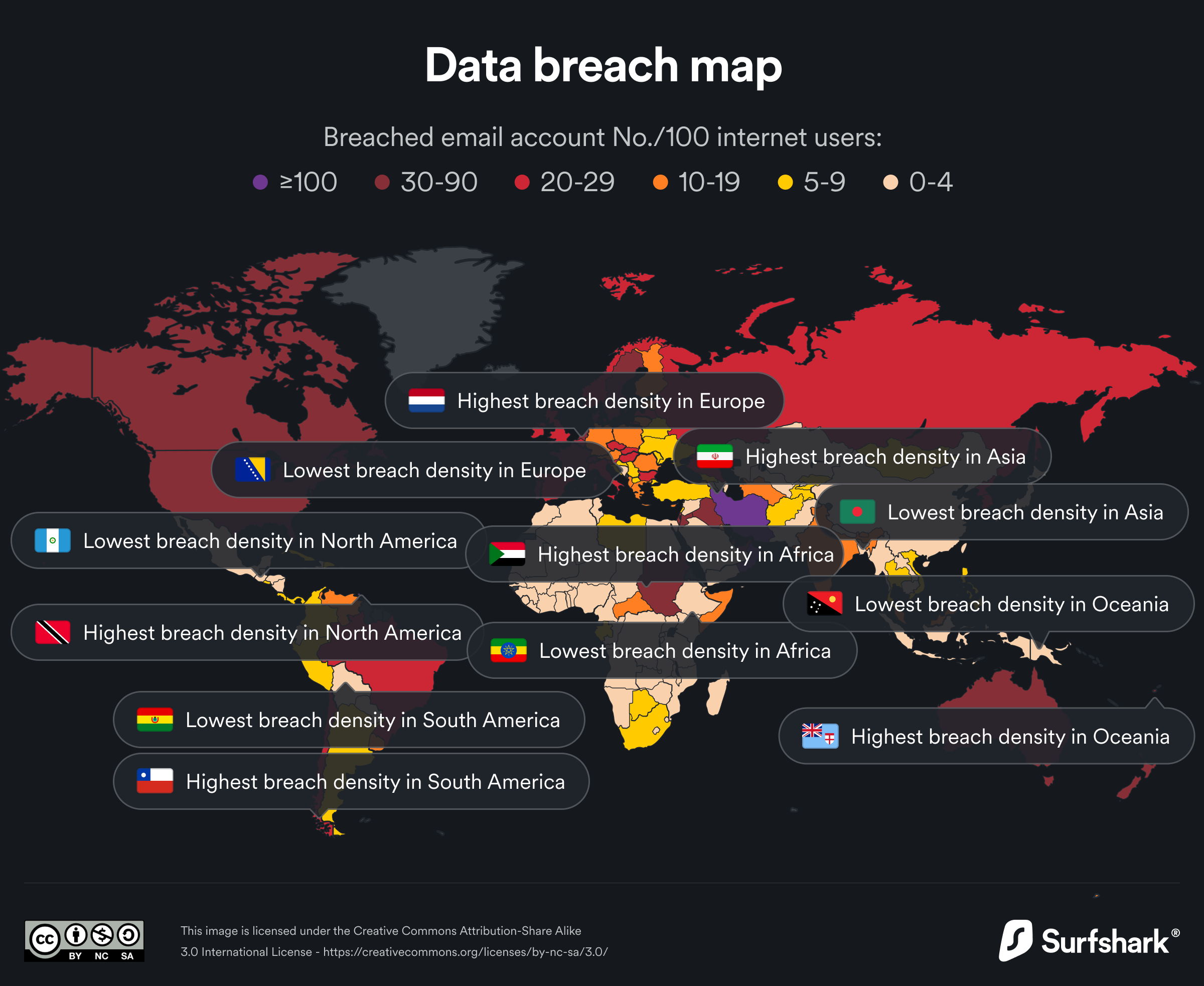 Data breach map Data breach map