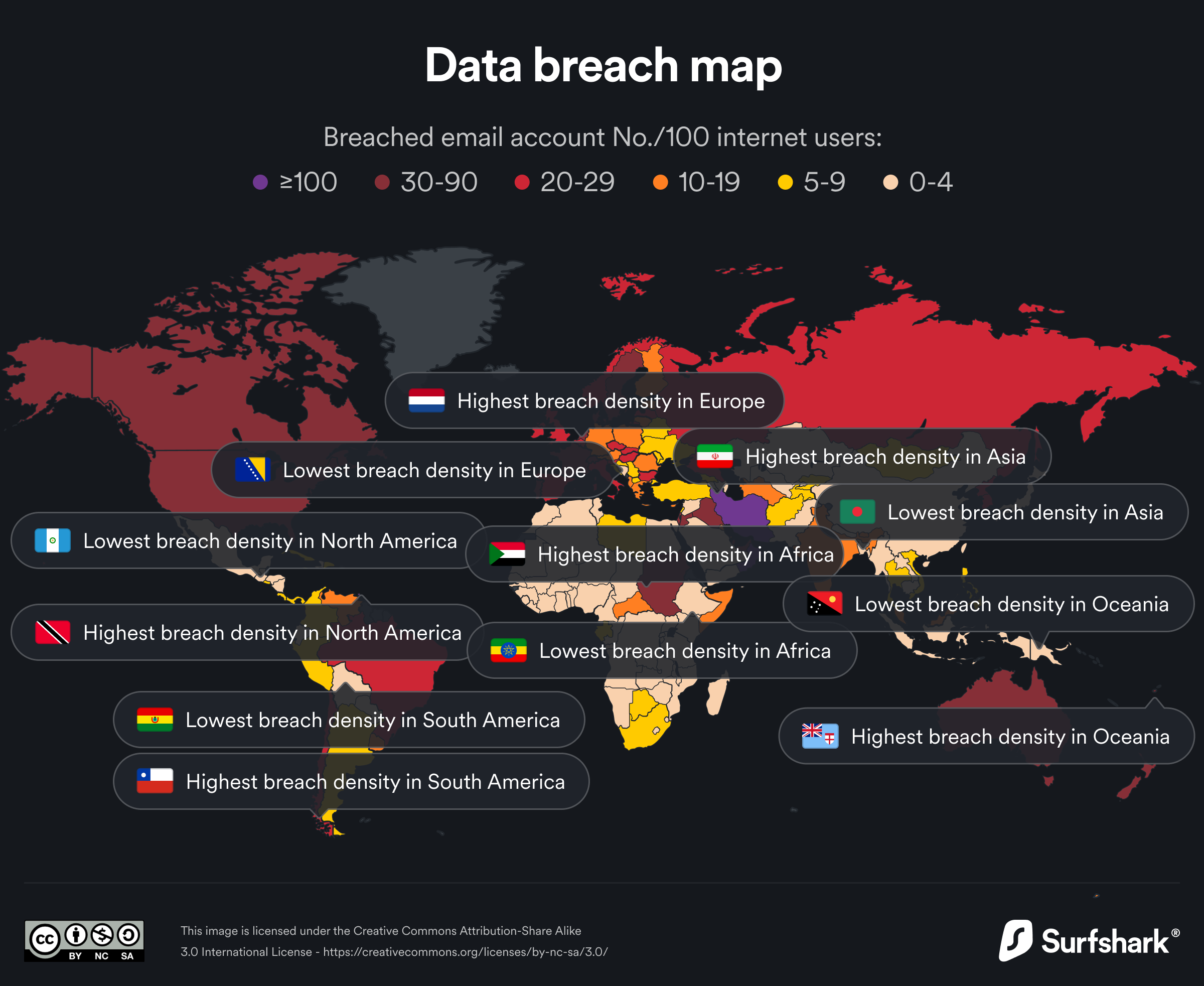 Data breach map