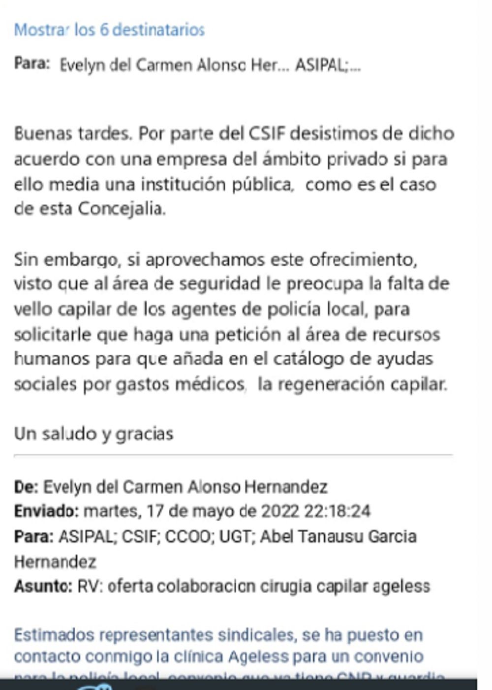 Documento en el que se rechaza el acuerdo Documento en el que se rechaza el acuerdo