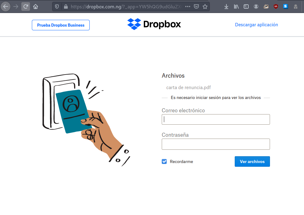 Phishing dropbox 2