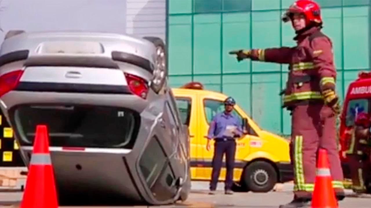 Imagen de un accidente de coche (Foto: Captura de Youtube RACC Mobility Club) Imagen de un accidente de coche (Foto: Captura de Youtube RACC Mobility Club)