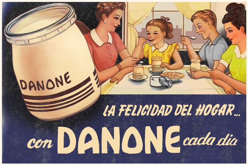 Un cartel de Danone de la campaña Un cartel de Danone de la campaña