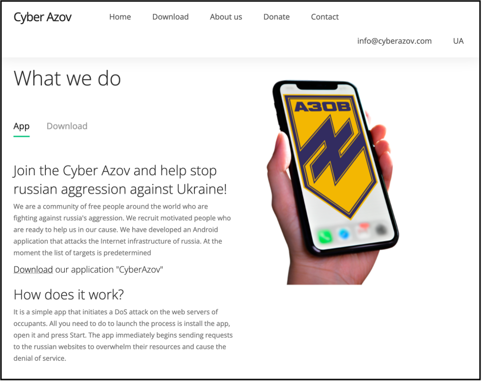 Página web de Turla que difunde aplicaciones falsas de DoS para Android