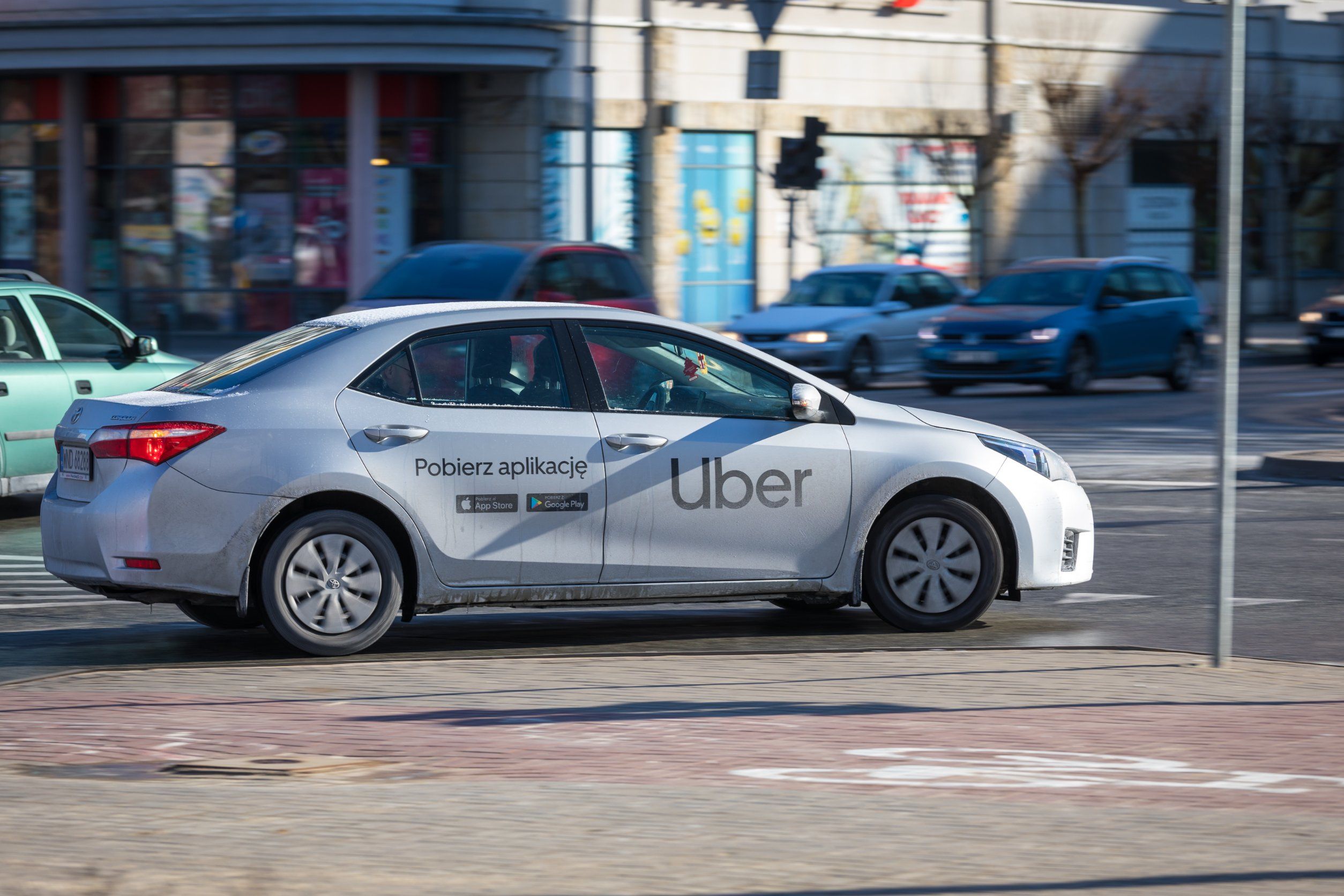 Imagen de un vehículo Uber. 