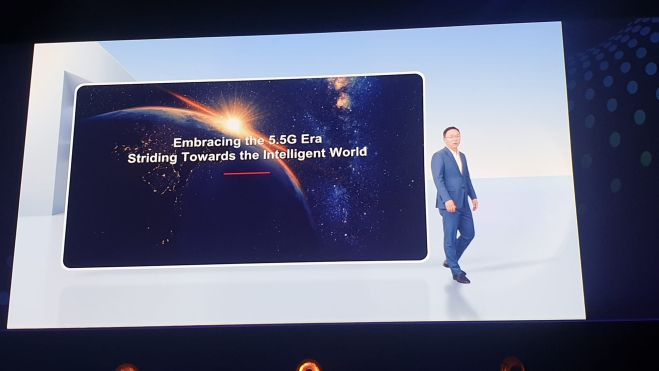 David Wang, director ejecutivo del Consejo de Administración de Huawei y presidente de su Consejo de Administración de Infraestructuras TIC, en su presentación pregrabada del Huawei Connect 2022 de París