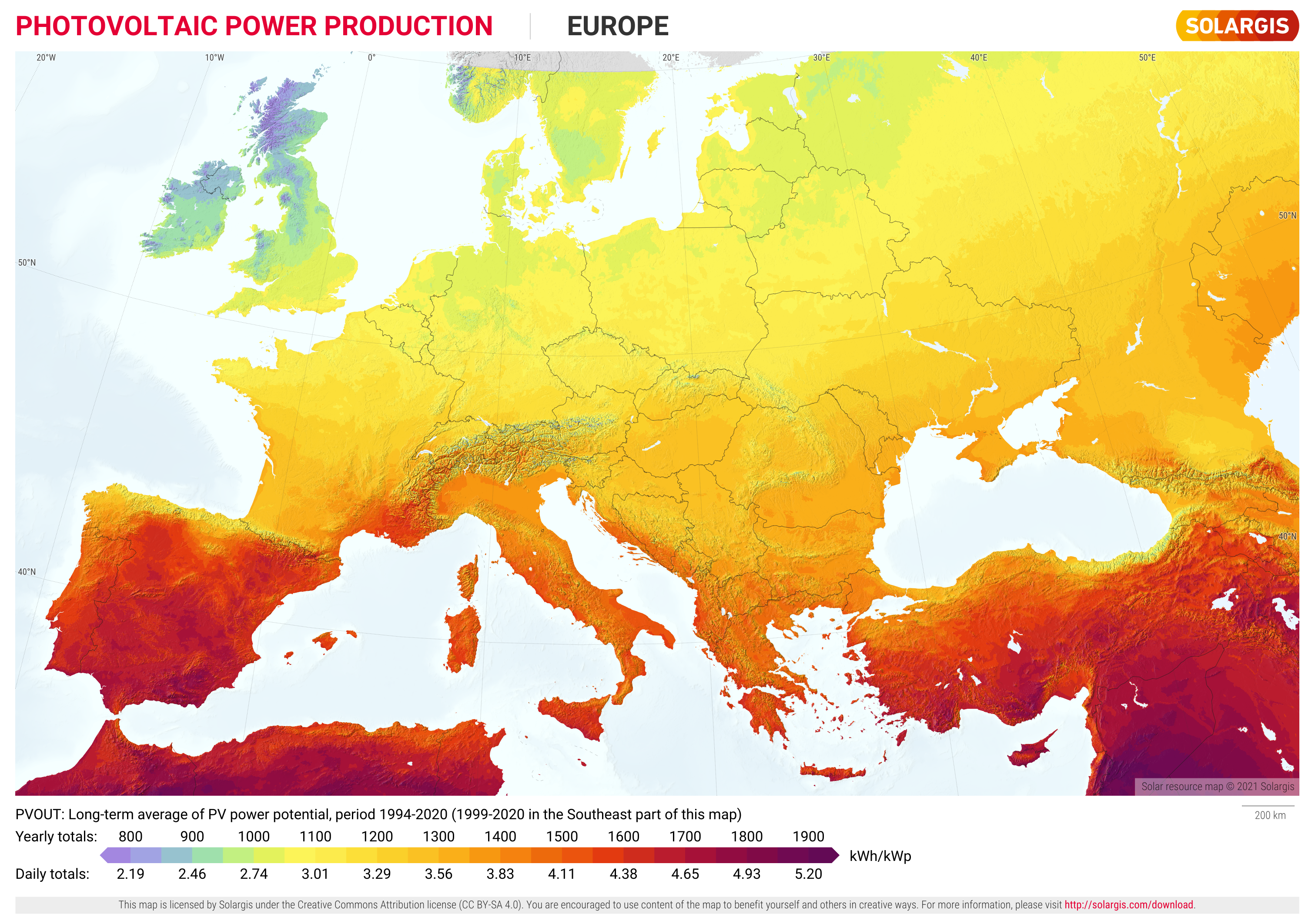 Solar resource map © 2018 Solargis