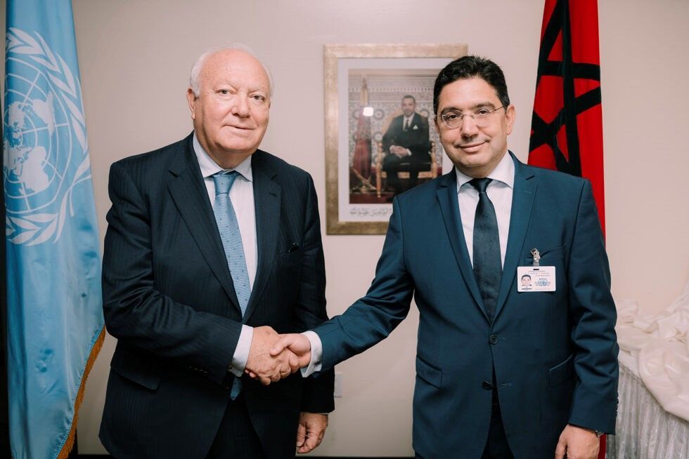 Miguel Ángel Moratinos y Naser Burita. Miguel Ángel Moratinos y Naser Burita.
