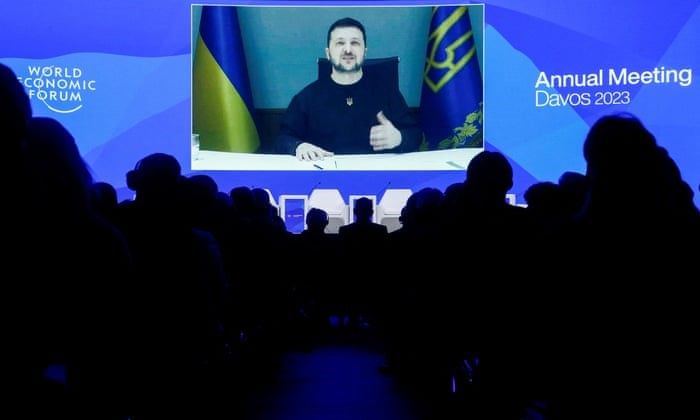 Zelensky en el meeting anual de Davos.