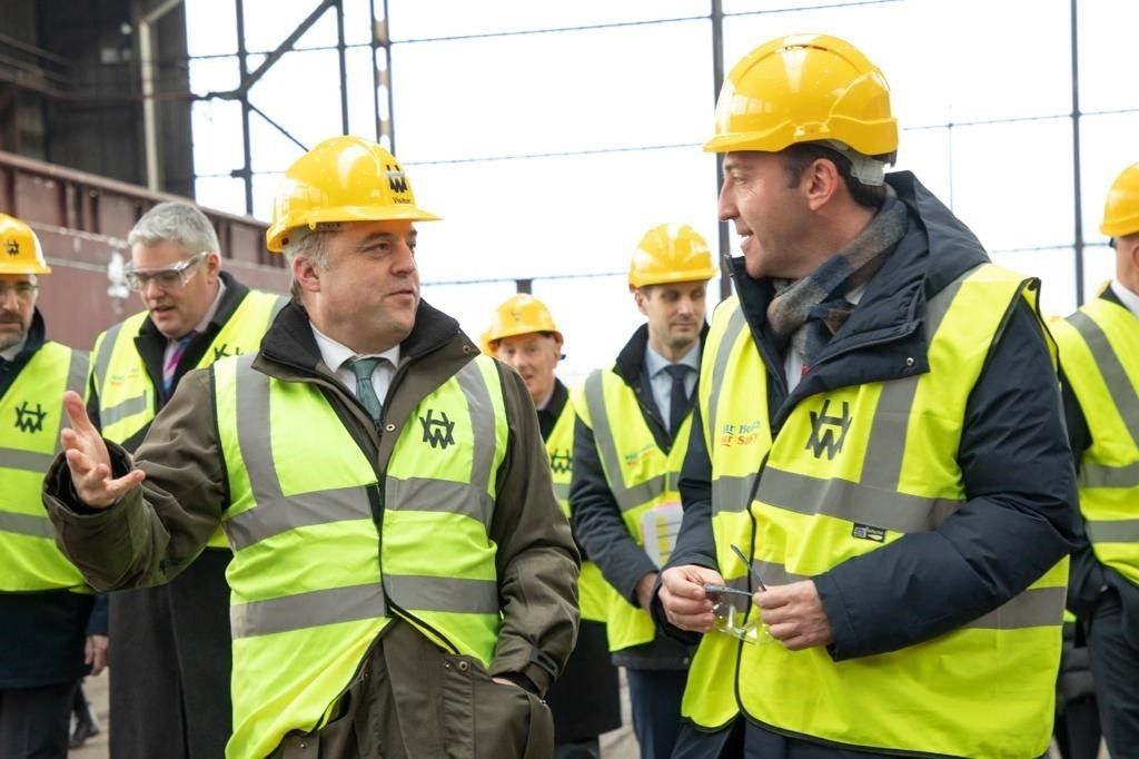 El ministro de Defensa de Reino Unido, Ben Wallace, y el presidente de Navantia, Ricardo Domínguez. Foto: EuropaPress El ministro de Defensa de Reino Unido, Ben Wallace, y el presidente de Navantia, Ricardo Domínguez. Foto: EuropaPress