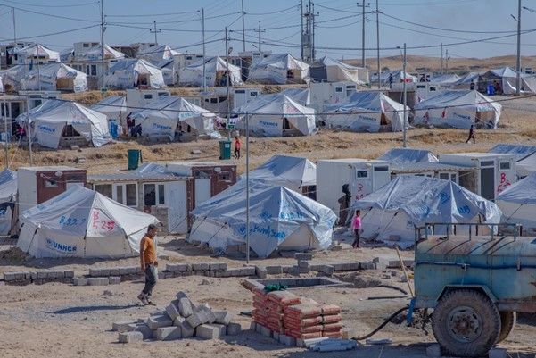 Campamento para refugiados en el noroeste de Irak.