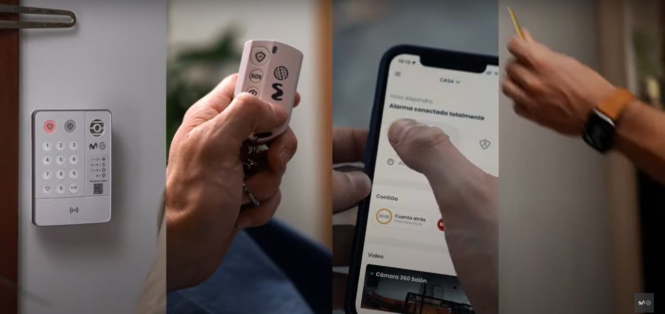 Las distintas opciones para activar tu alarma Movistar Prosegur