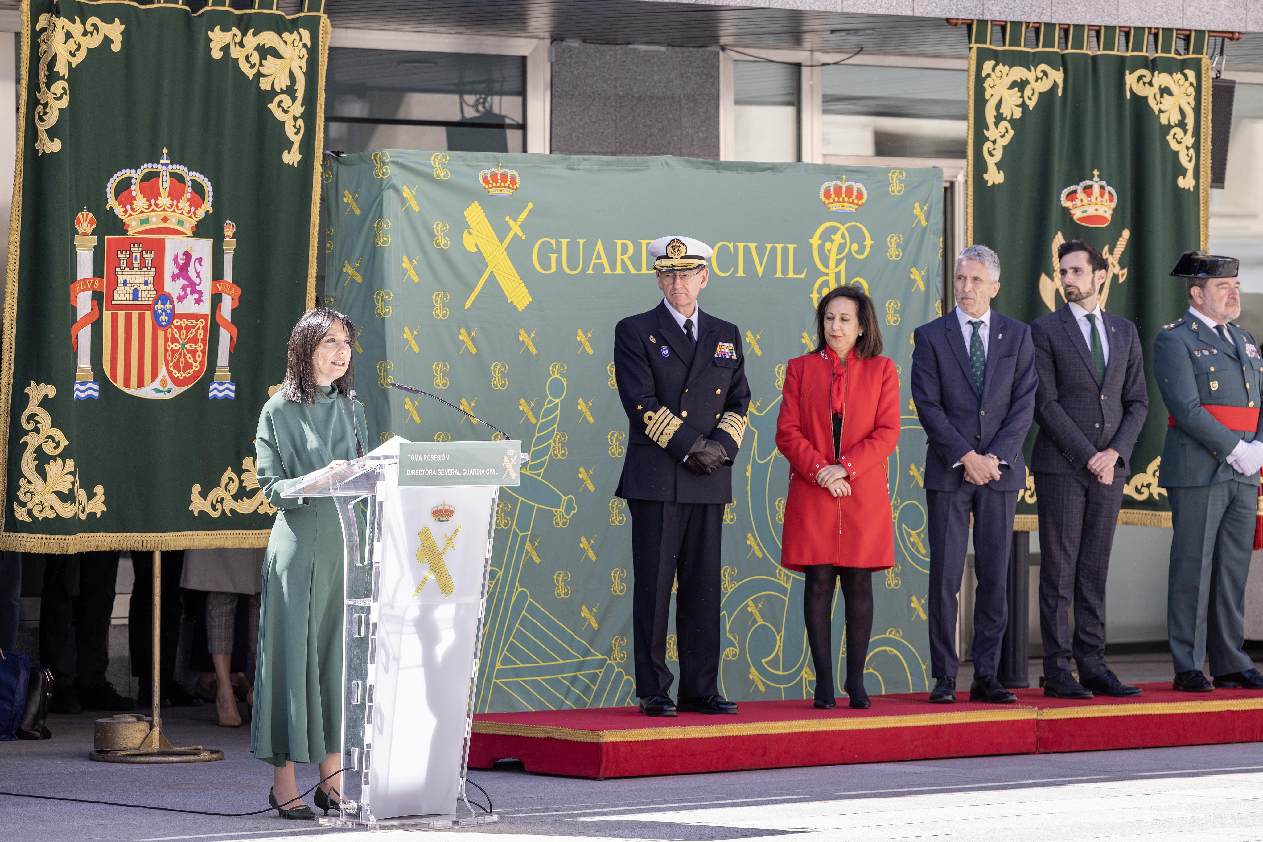 Mercedes González durante su discurso de toma de posesión como nueva directora general de la Guardia Civil (Foto: Guardia Civil)