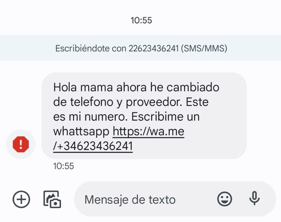 Estafa sms.
