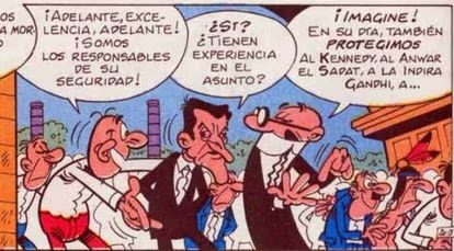 Viñeta de Mortadelo y Filemón, de Francisco Ibáñez