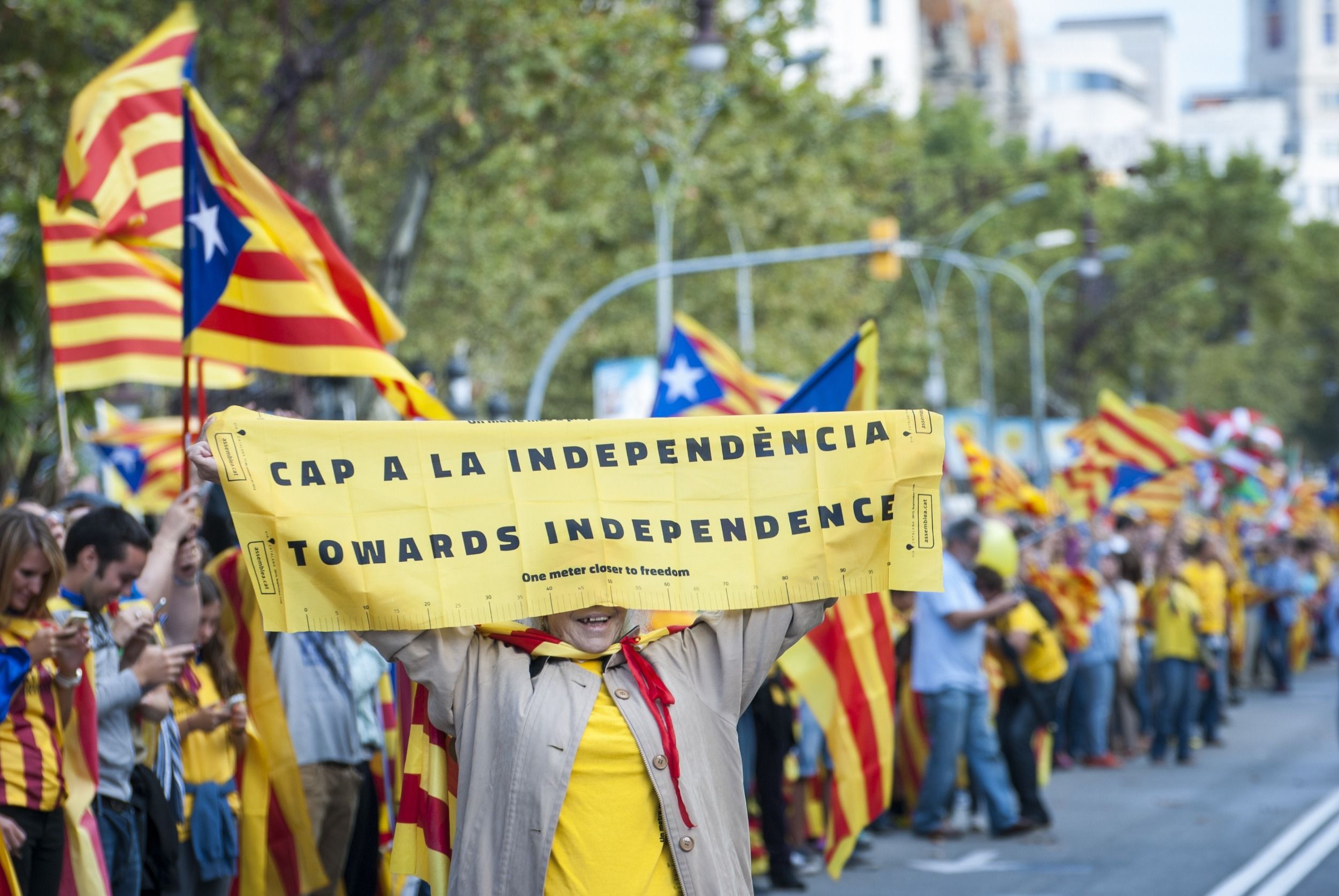Concentración independentista.
