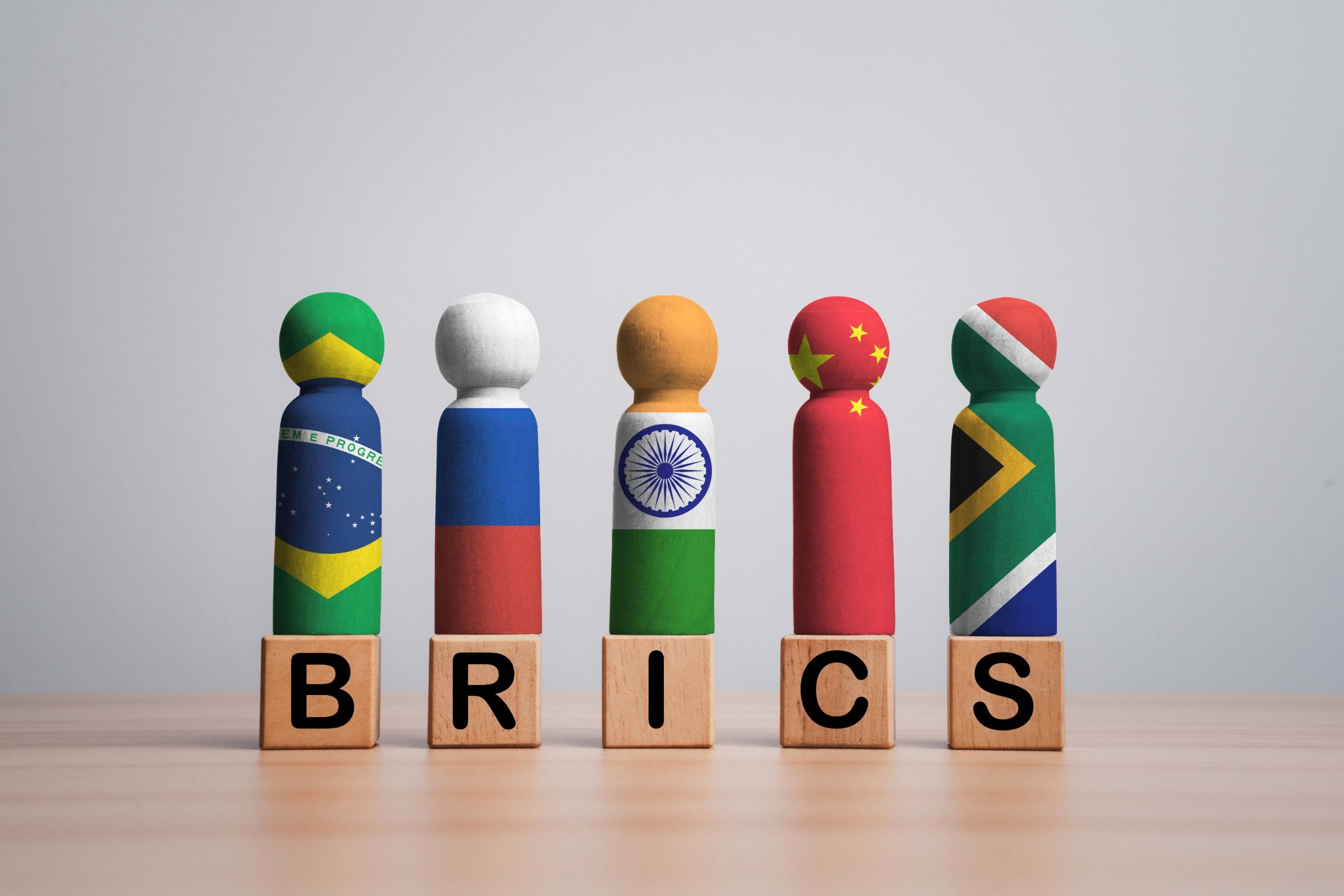 Los cinco países que componían los BRICS (Brasil, Rusia, India, China y Sudáfrica) antes de la última cumbre.