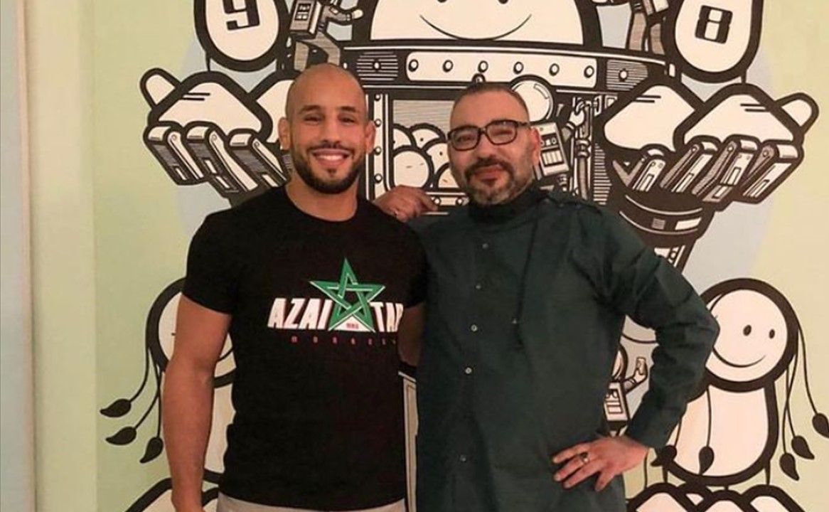 El boxeador y Mohamed VI. Foto: Instagram.