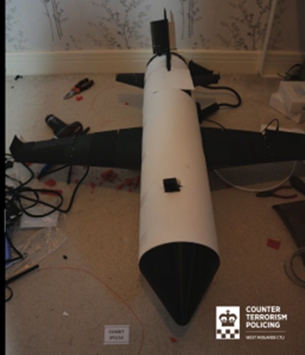 Dron construido por Mohamad Al Bared (Foto 'Counter Terrorism Policing') Dron construido por Mohamad Al Bared (Foto 'Counter Terrorism Policing')
