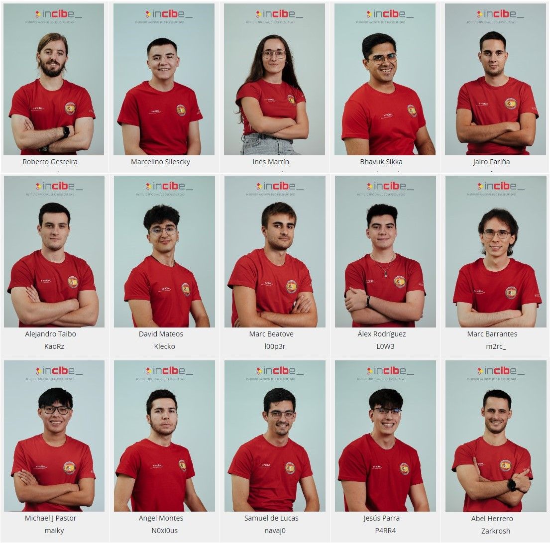 La selección española que competirá en el ECSC 2023.