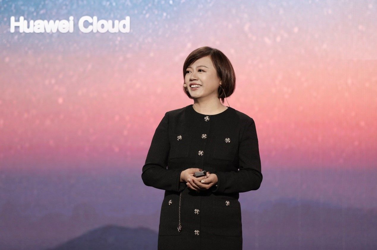 Jacqueline Shi, presidenta del Servicio de Ventas y Marketing Global de Huawei Cloud, en su intervención en el Huawei Connect 2023 (Foto: Huawei)