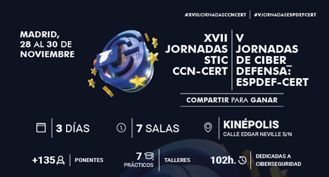 Cartel de las XVII Jornadas STIC CCN CERT y V Jornadas de Ciberdefensa ESPDEF CERT