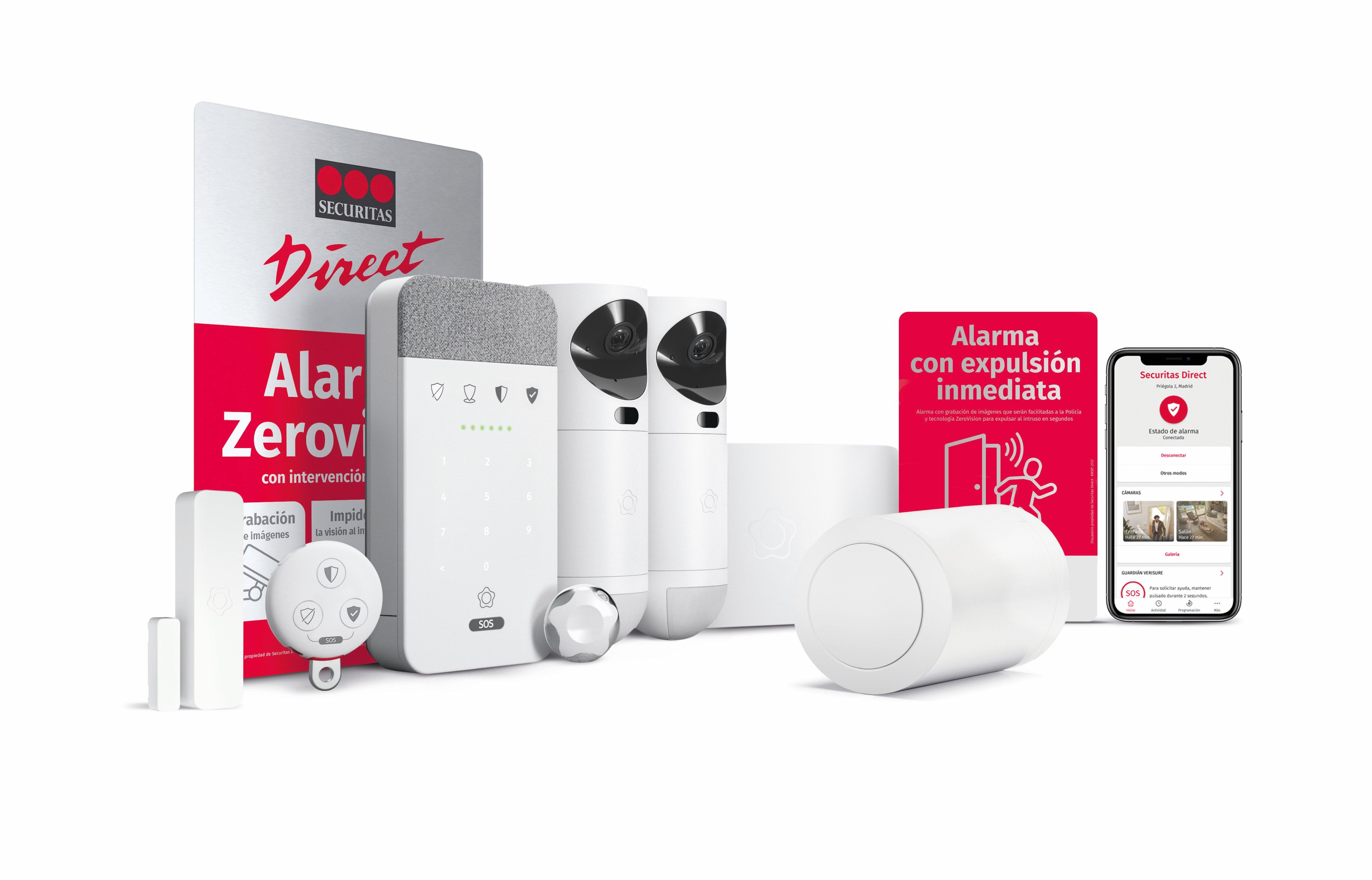 Bodegón del sistema de alarma de Securitas Direct