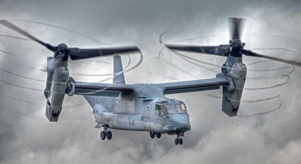 V 22 Osprey. Fuente: archivo US NAVY.