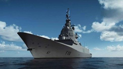 Fragata F110 diseño por ordenador. Fuente Navantia Fragata F110 diseño por ordenador. Fuente Navantia