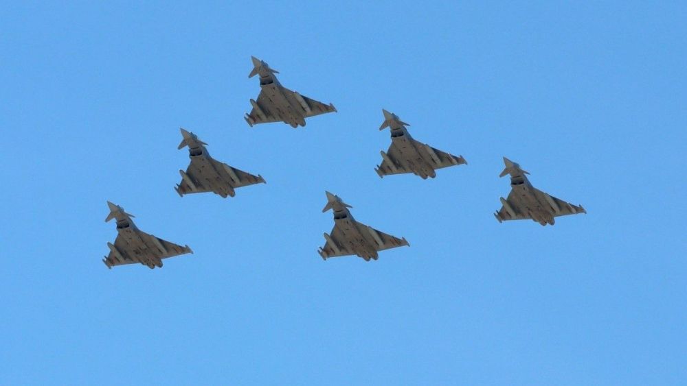 Eurofighter ala 14 en vuelo. Foto: Ministerio de Defensa.