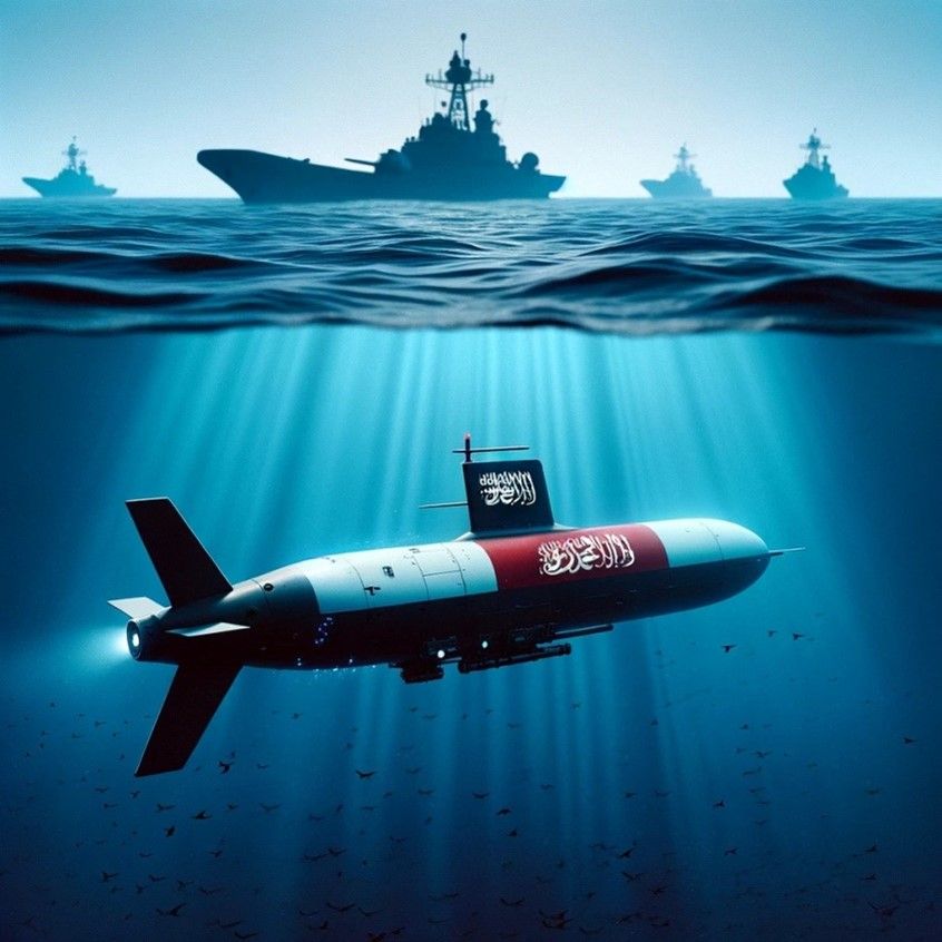 Drone submarino Huti según la IA