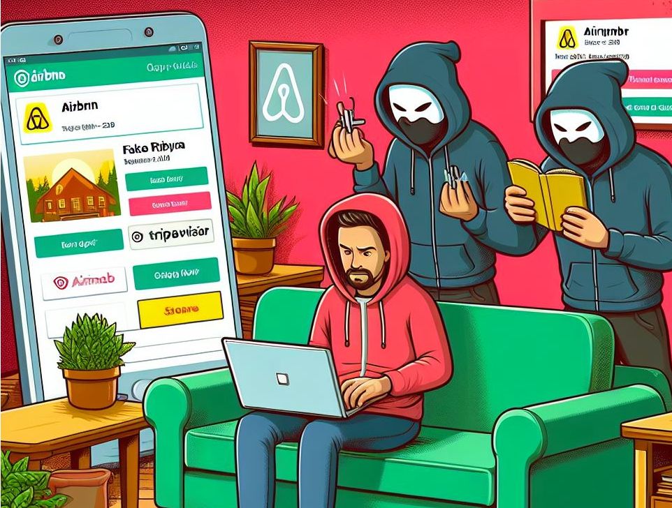 Los scammers se dirigen a los usuarios que buscan alojamientos de Airbnb (Imagen generada por IA)