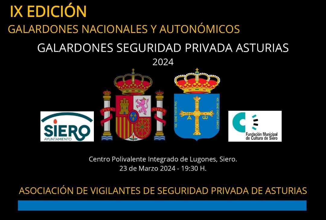 Gala de entrega de la IX edición de los Premios de la Seguridad Privada de Asturias 2024