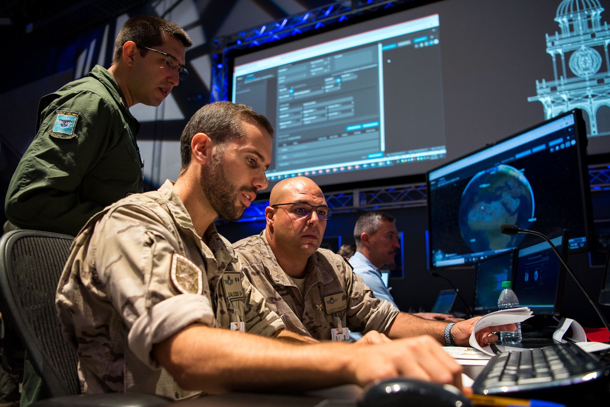 Foto del Centro de Operaciones de Vigilancia Espacial (COVE) del Mando del Espacio (MESPA) del Ejército del Aire y del Espacio del Ministerio de Defensa
