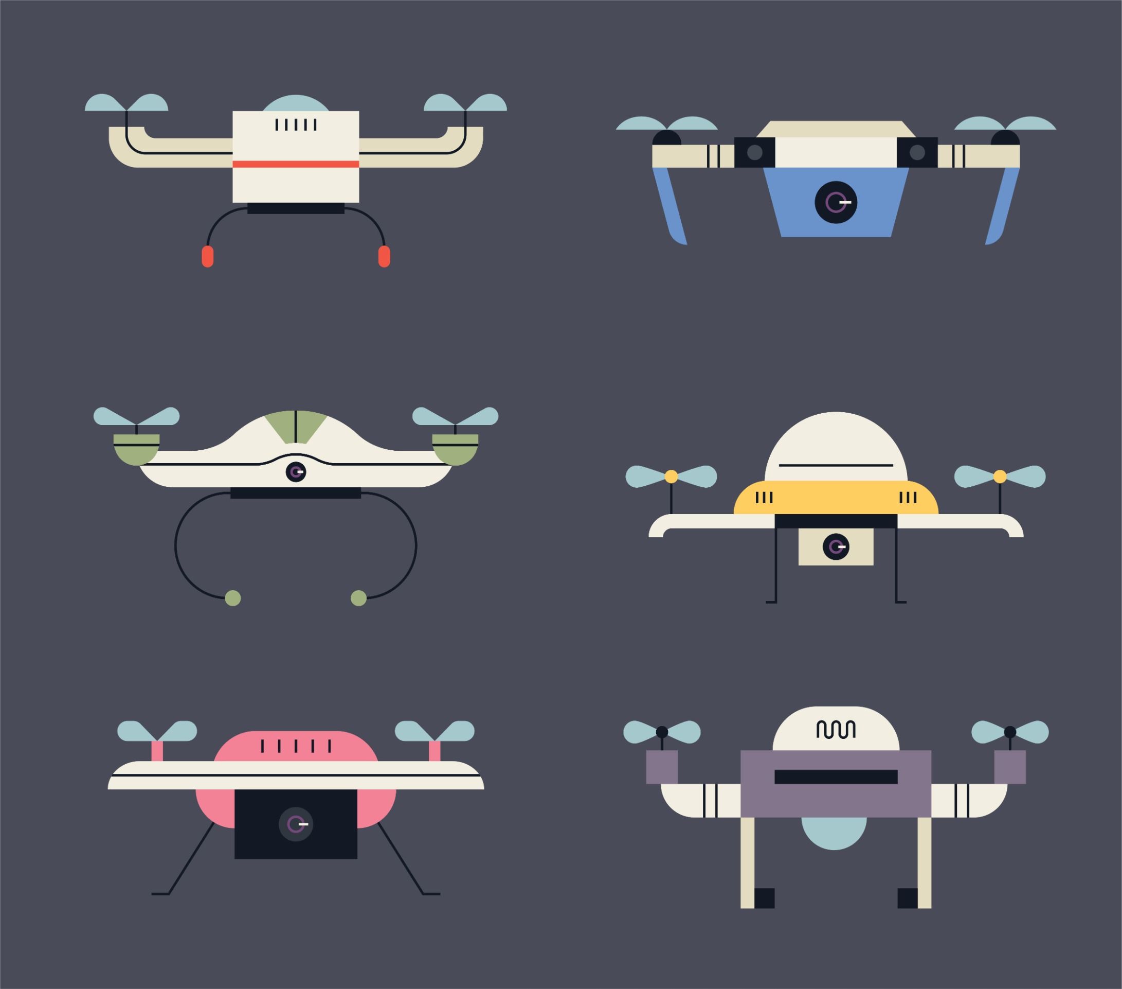 Ilustración de drones.