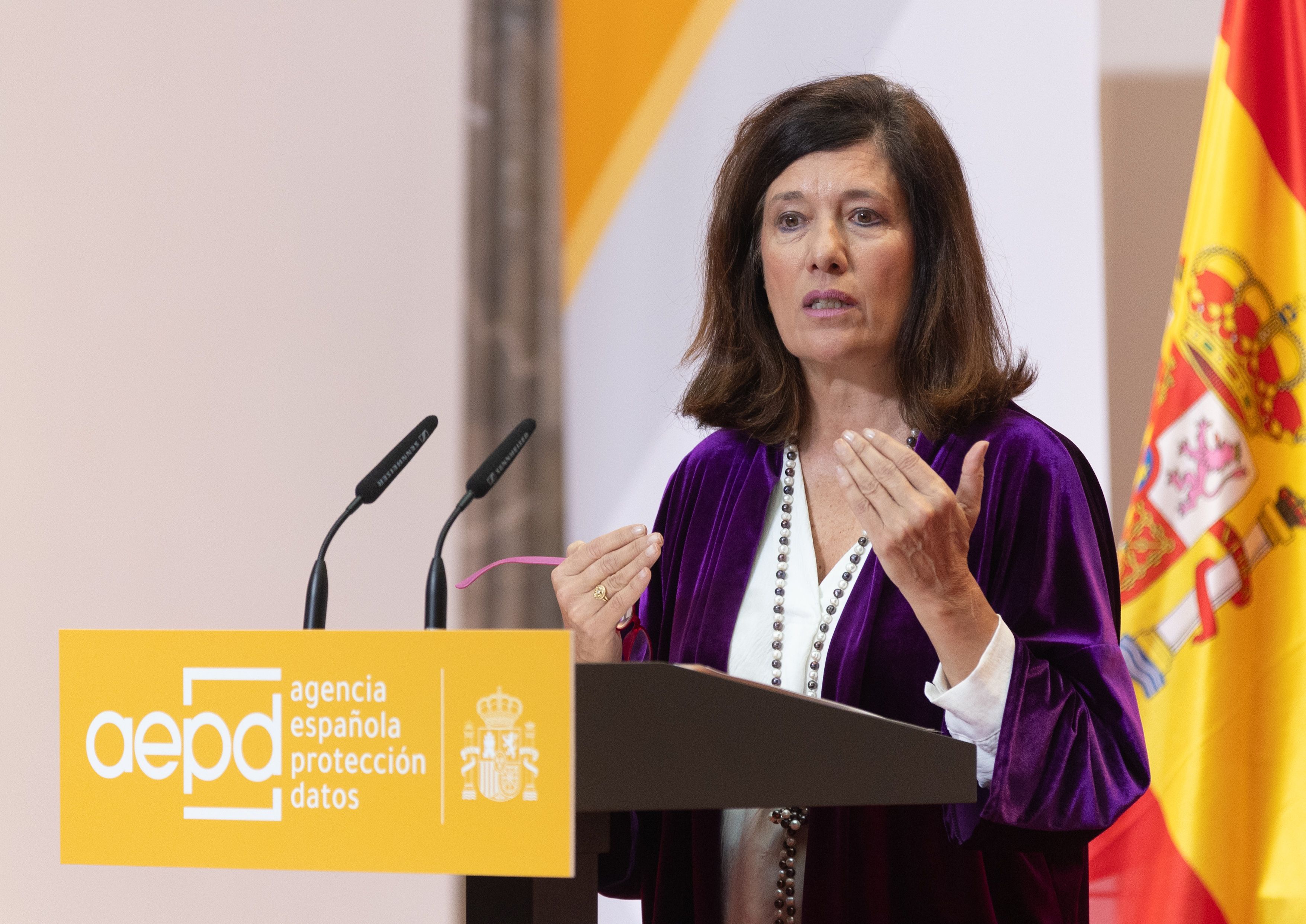 Mar España Martí como directora de la Agencia Española de Protección de Datos (AEPD) | Foto: Eduardo Parra/Europa Press)