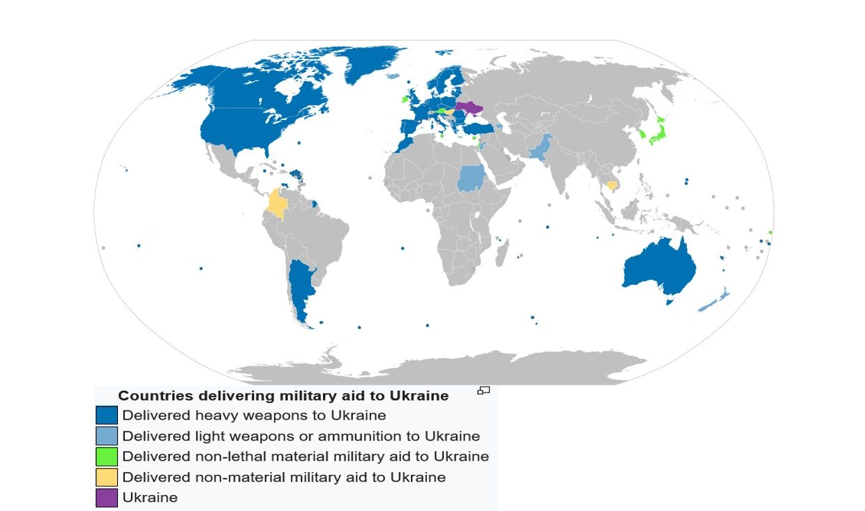 Lista de países que han ayudado a Ucrania desde la invasión rusa en 2022 (Fuente: Wikipedia) Lista de países que han ayudado a Ucrania desde la invasión rusa en 2022 (Fuente: Wikipedia)