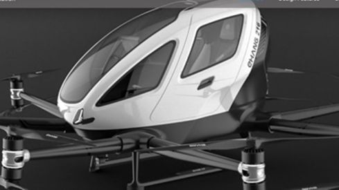 Dron de pasajeros EHang 184 | Fuente EHang Dron de pasajeros EHang 184 | Fuente EHang