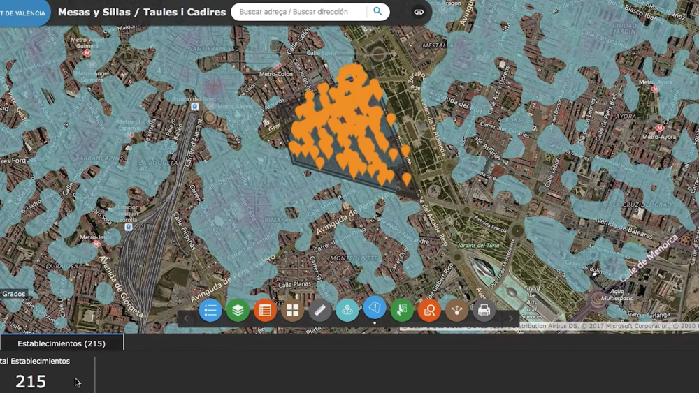 Imagen de Valencia cedida por Esri Imagen de Valencia cedida por Esri