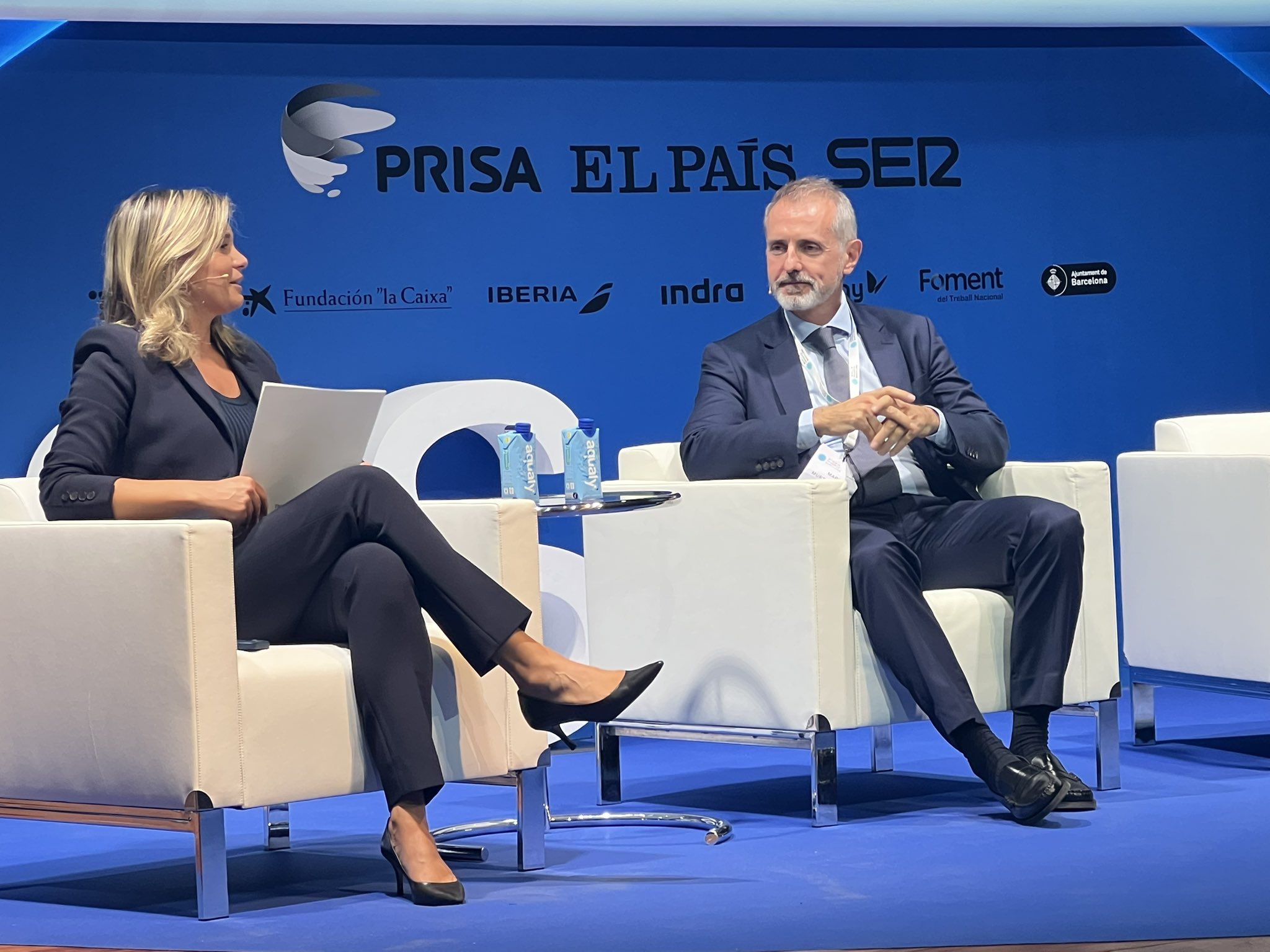 El presidente de Indra, Marc Murtra, durante su intervención en el "World in Progress Barcelona" de Prisa | Foto de Prisa