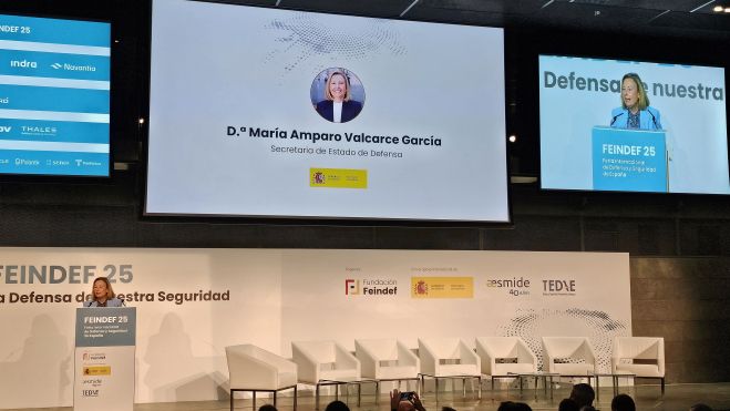 Intervención de la secretaria de Estado de Defensa, Dña. María Amparo Valcarce. Intervención de la secretaria de Estado de Defensa, Dña. María Amparo Valcarce.