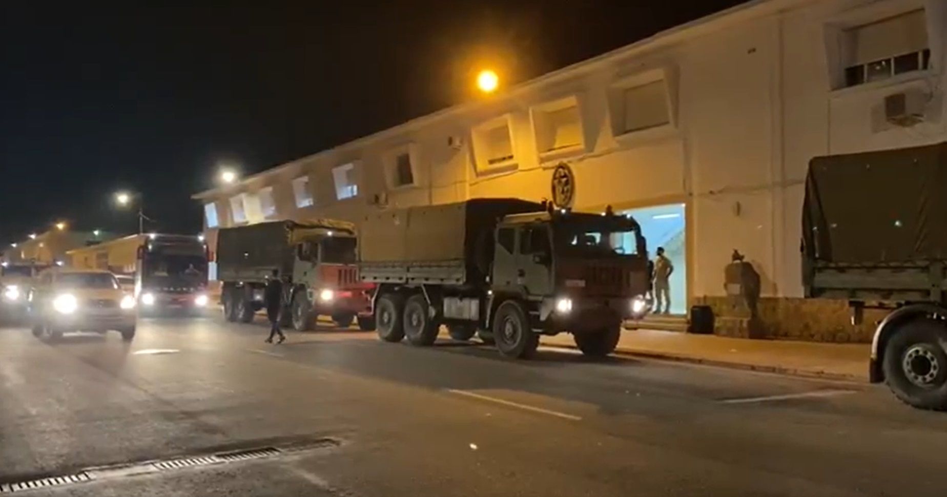 Salida de miembros del Ejército hacia las zonas afectadas por la DANA. Foto: Ministerio de Defensa.